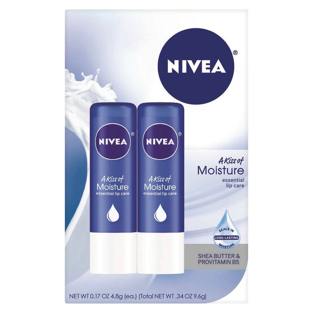 Nivea Moisturizing Lip Balm - 0.34oz/2pk