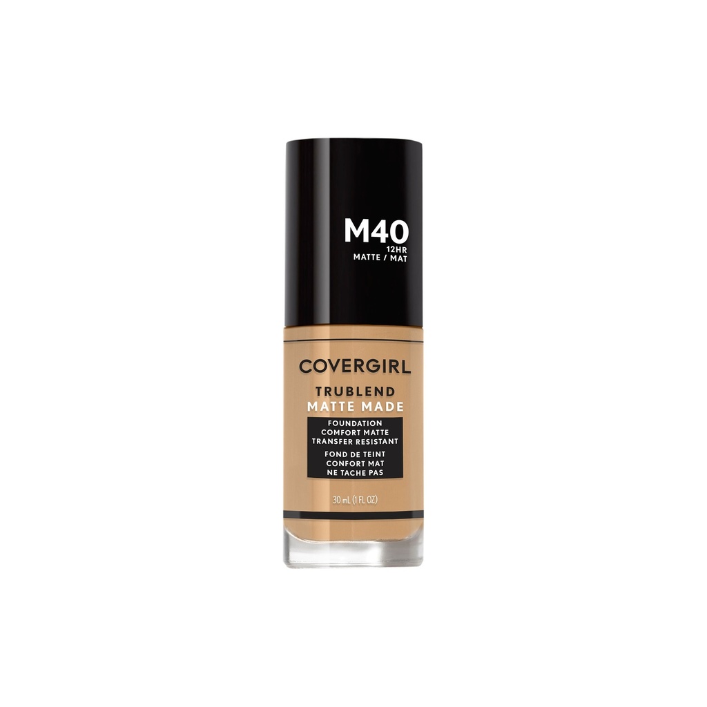 COVERGIRL Foundation, Comfort Matte, Transfer Resistant, Warm Nude, M40 - 30 Ml