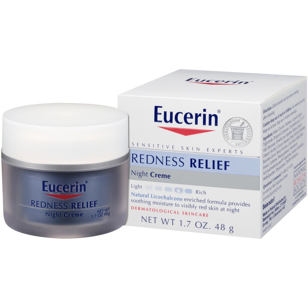 [072140634674] Eucerin Sensitive Skin Experts Redness Relief Night Creme, 1.7 OZ