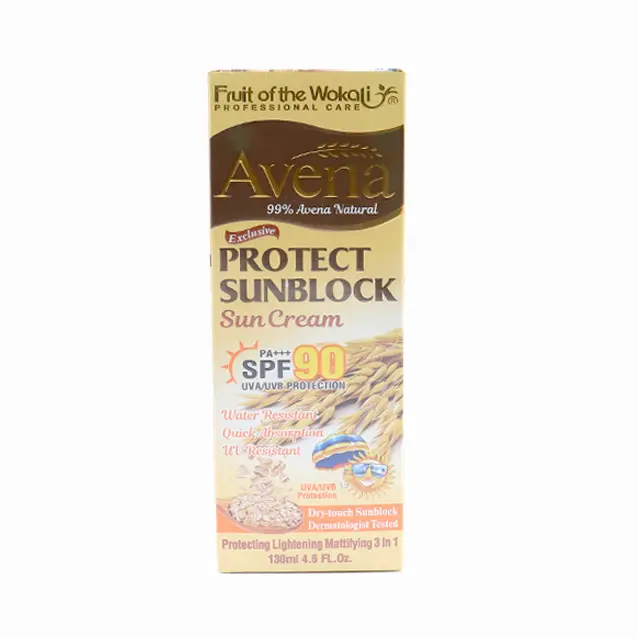 Fruits of the Wokali 130ml Avena Protect Sunblock Sun Cream SPF90